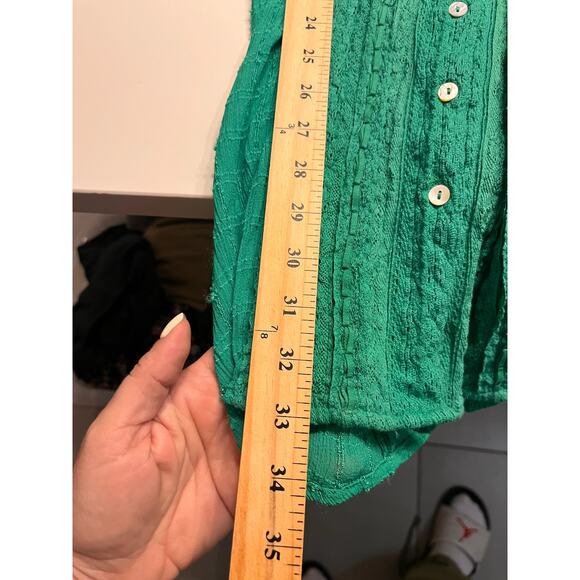 Anthropologie Meadow Rue Women's Green Button Down Mini Dress Size 4 - Picture 9 of 10